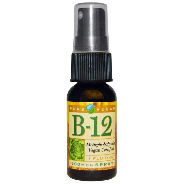 Pure Vegan Vegano puro, B-12, Spray, 500 mcg, 1 fl oz on Productcaster.