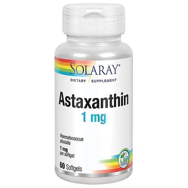 Solaray astaxanthin 1 mg | antioxidant | healthy eye, skin, cardiovascular function & joint support | 60 softgels on Productcaster.