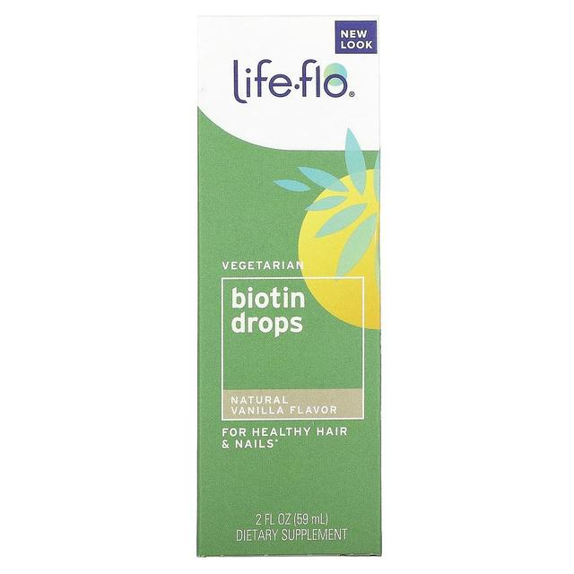 Life Flo Life-flo, biotiinipisarat, luonnollinen vanilja, 2 fl oz (59 ml) on Productcaster.