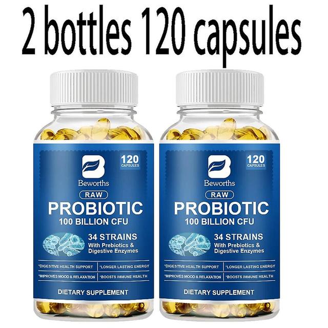 Tib Probiotic Enzyme Digestive Capsules Intestinal Flora Supplement Beauty Health For Women & Men Tib 2bottles 120pcs on Productcaster.