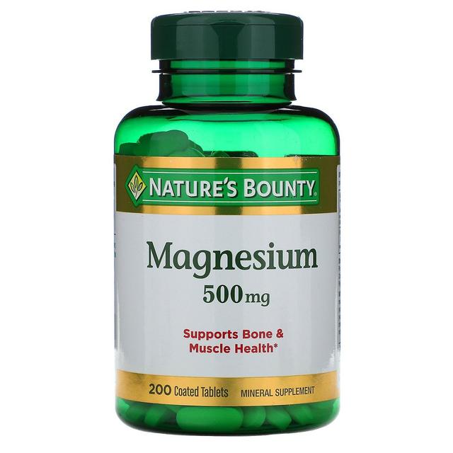 Natures Bounty Nature's Bounty, Magnesium, 500 mg, 200 Coated Tablets on Productcaster.