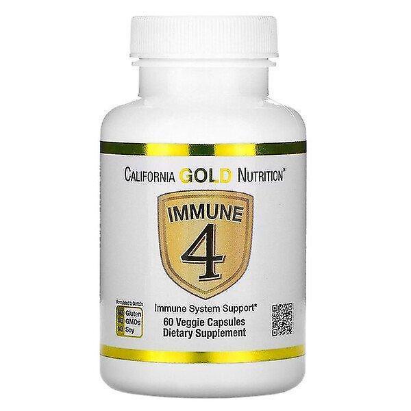 California Gold Nutrition, Immun 4, Immunsystem Stöd, 60 Veggie Kapslar on Productcaster.