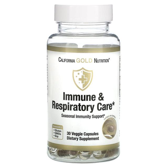 California Gold Nutrition, Immun & Respiratorisk pleje, 30 Veggie Kapsler on Productcaster.