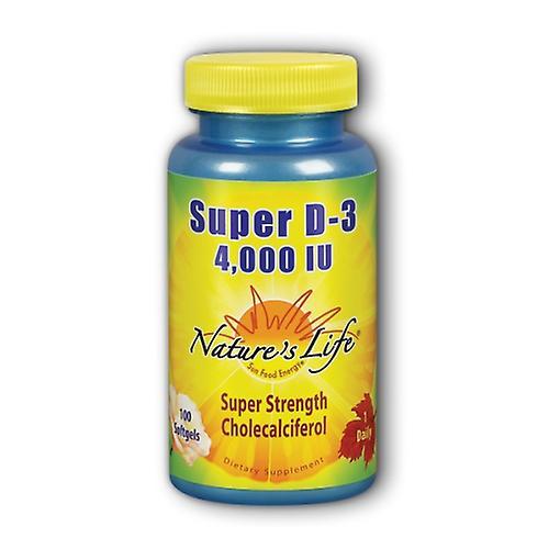 Nature's Life Príroda život Super D-3, 4000 IU, 100 softgels (balenie po 6) on Productcaster.