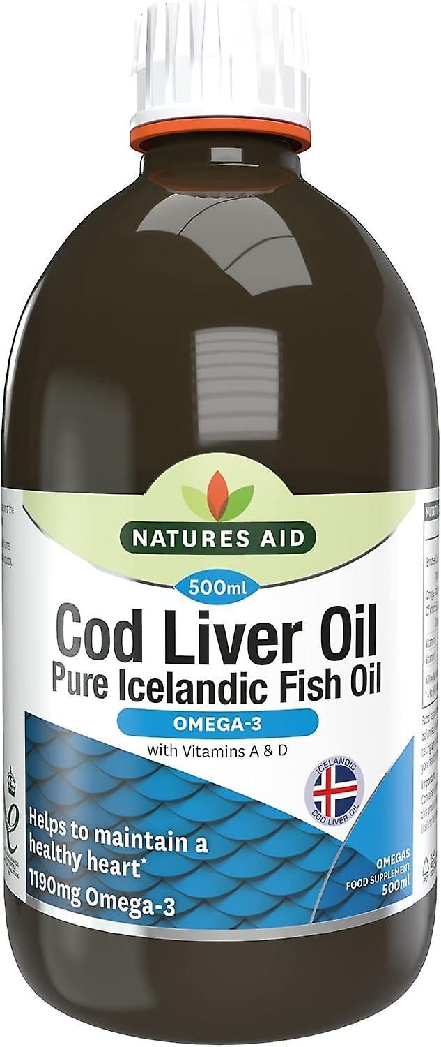 Natures Aid, Cod Liver Oil Liquid (with Vitamin A & D) 500 ml on Productcaster.