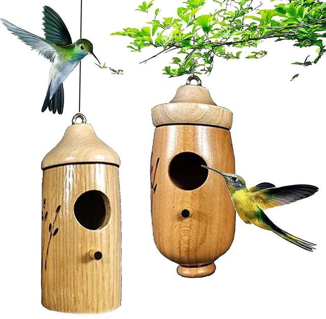 2/3pcs Hanging Hummingbird House, 2022 New Wooden Hummingbird House For Beautiful Garden Decoration on Productcaster.