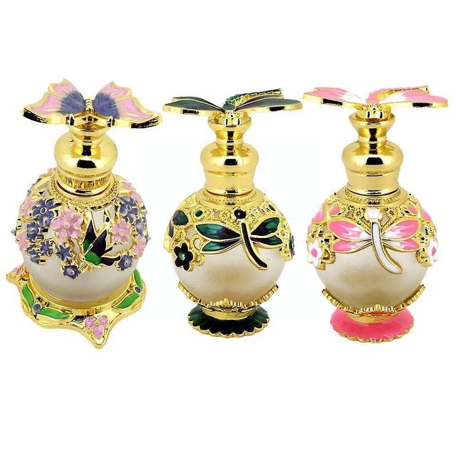 Htclv Vintage Purple Butterfly Perfume Bottle Ladies Essential Reusable Oil 15ml C on Productcaster.