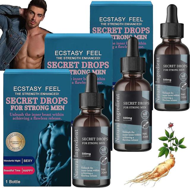 Geheime Tropfen für starke Männer, geheime Happy Drops für starke Männer, Verbesserung der Sensibilität und des Vergnügens, geheime Happy Drops 3 Pcs on Productcaster.