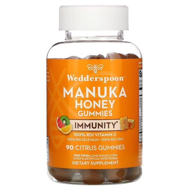 Wedderspoon, Manuka Honey, Immunity Gummies, Citrus, 90 Gummies on Productcaster.