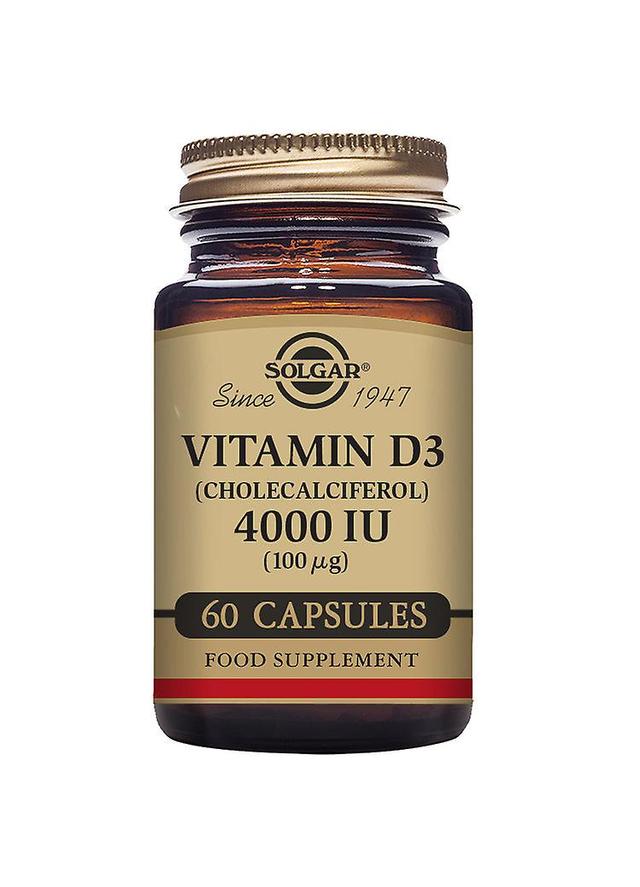 Solgar vitamin d3 (cholecalciferol) 4000iu (100ug) 60 kapsler on Productcaster.