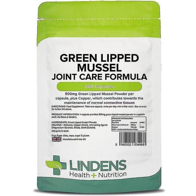 Lindens Green Lipped Mussel 500mg Capsules 360 (4968) on Productcaster.