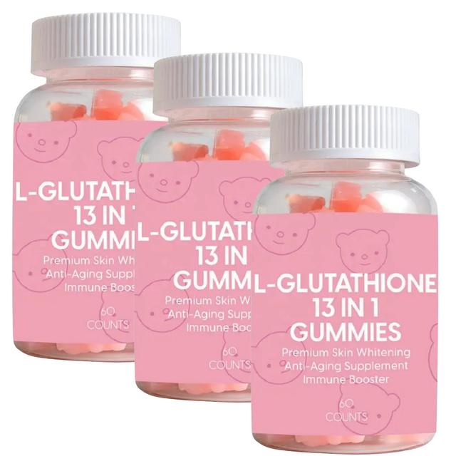 Pilules blanchissantes L-glutathion 13 en 1 oursons gélifiés | Vitamines de biotine | Gélifiés au collagène | Supplément 1 pack 3PCS on Productcaster.