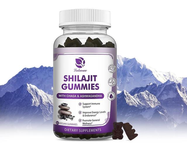 Hikig 100% Organic Chaga Mushroom SHILAJIT Gummies 10 x More Absorption & Bioavailability 60pcs on Productcaster.