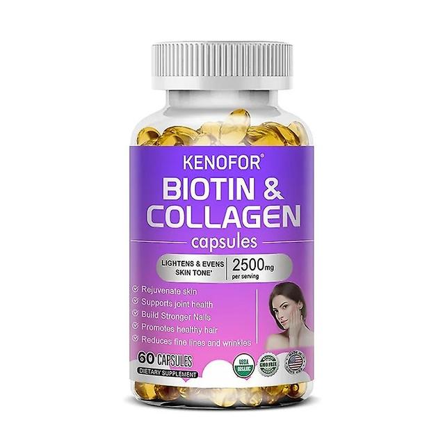 Sofirn Biotin + Collagen Supplement - Supports Healthy Skin, Joints, Hair, Nails - Antioxidants - Dietary Supplement 60 count-1 bottle on Productcaster.