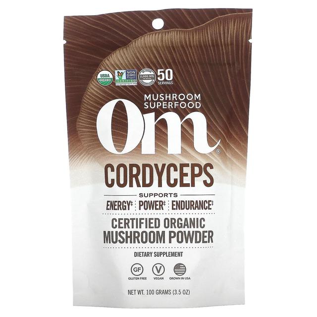 Om Mushrooms, Certified Organic Mushroom Powder, Cordyceps, 3.5 oz (100 g) on Productcaster.