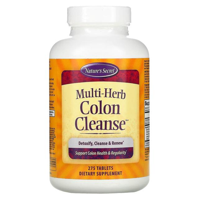 Nature's Secret Segredo da Natureza, Multi-Herb Colon Cleanse, 275 Comprimidos on Productcaster.