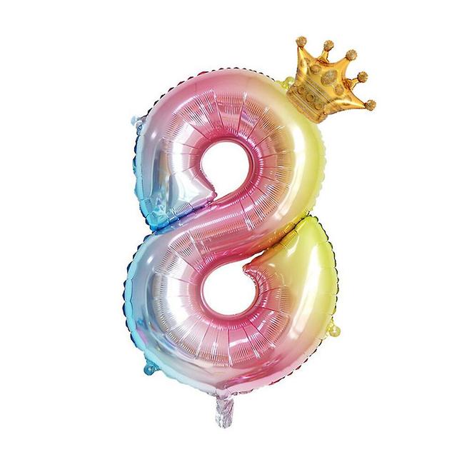 Gradient Number Balloons Party Decorative Balloons Birthday Party Balloons 8 32 Inches on Productcaster.