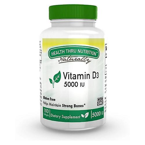 Health Thru Nutrition Vitamine D3,5000 iu,100 Softgel (Paquet de 1) on Productcaster.