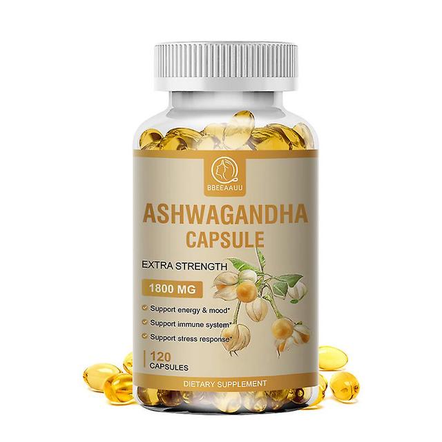 Tib Organic Ashwagandha Extract Capsule Lindra stress Lindra trötthet Sömn Bättre immunitet & uthållighet Stöd Hälsokost 120pcs on Productcaster.