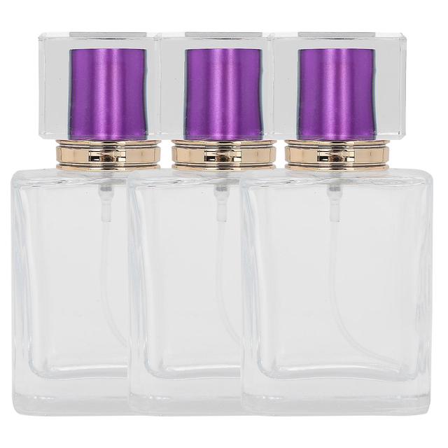 50ml Glass Perfume Bottle Refillable Perfume Atomizer Dispenser Liquid Makeup ContainerPurple on Productcaster.