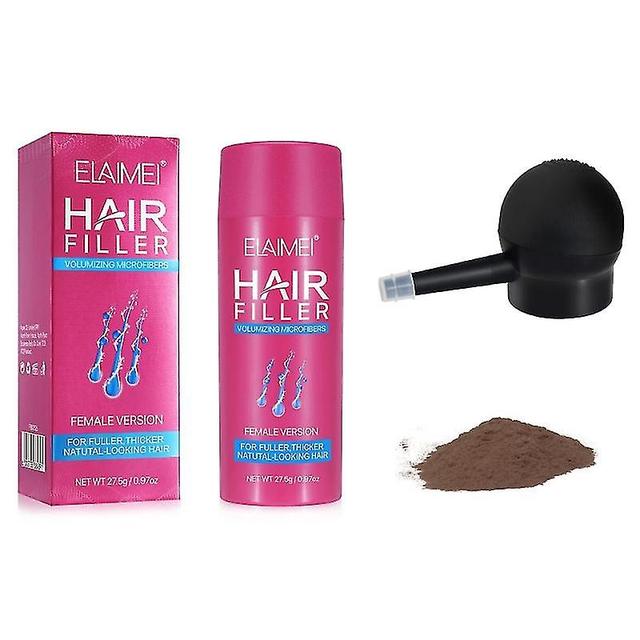 Hair Increasing Fiber Powder Fiber Natural Keratin Styling Powder Building - XC Medium brown on Productcaster.