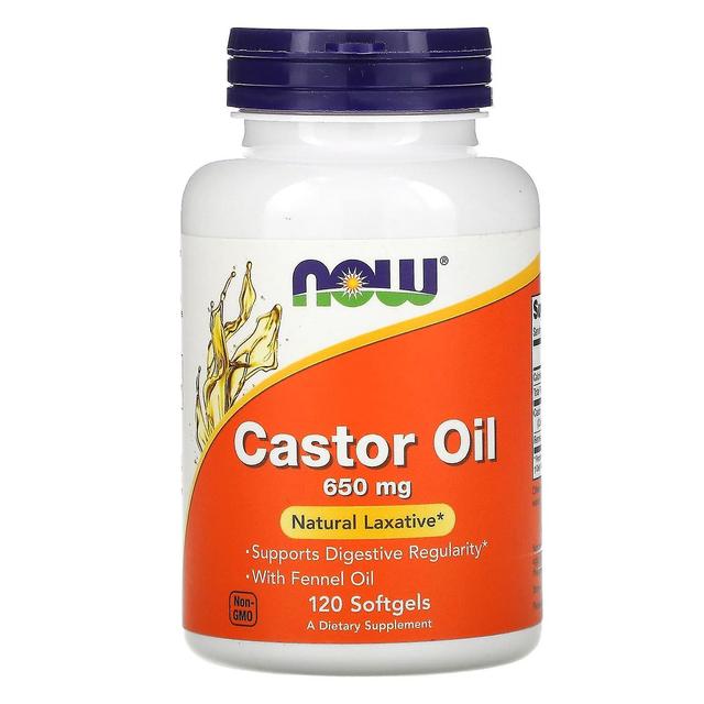 NOW Foods, Castor Oil, 650 mg, 120 Softgels on Productcaster.