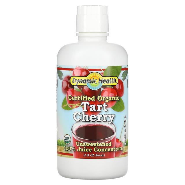 Dynamic Health, Certified Organic Tart Cherry, 100% Juice Concentrate, Unsweetened, 32 fl oz (946 ml on Productcaster.