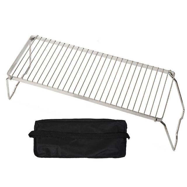 Supporto per stufa pieghevole Rack Staffa per stufa resistente antiruggine Staffa resistente alle alte temperature Piccola griglia per pentole on Productcaster.