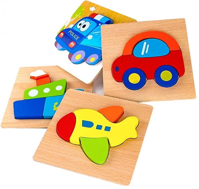 Puzzle di animali in legno per bambini di 1 2 3 anni, regalo di giocattoli educativi per ragazzi e ragazze, vibrazione luminosa on Productcaster.