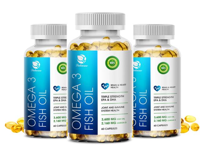 Hikig Deep Sea Fish Oil Capsule Omega 3 DHA and EPA Body Immunity Brain Health IQ Up Smarter Memory and Focus Supplements 3Bottle x 60pcs on Productcaster.