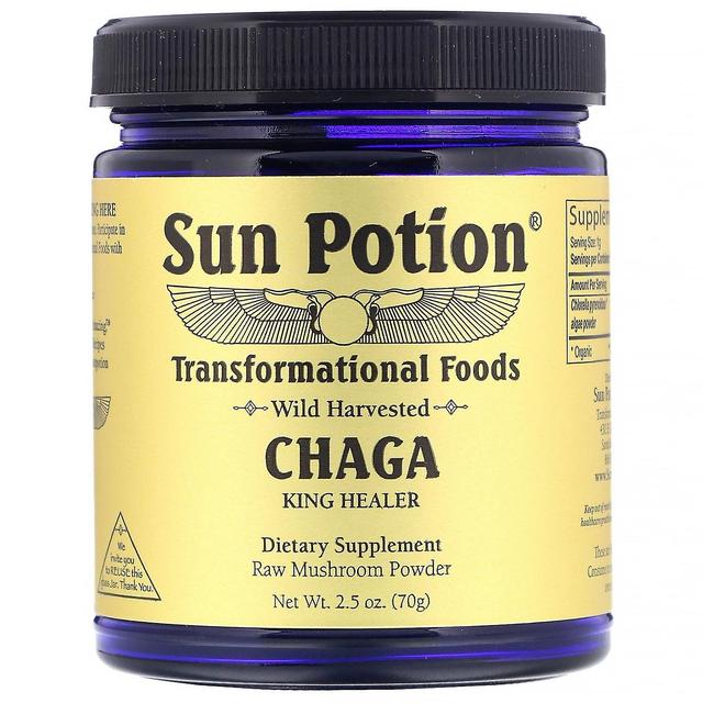 Sun Potion, Chaga Raw Mushroom Powder, Wild Harvested, 2.5 oz (70 g) on Productcaster.