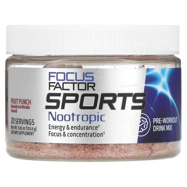 Focus Factor, Nootropic, Pre-workout Drink Mix, Fruit Punch, 3.65 oz (103.6 g) on Productcaster.