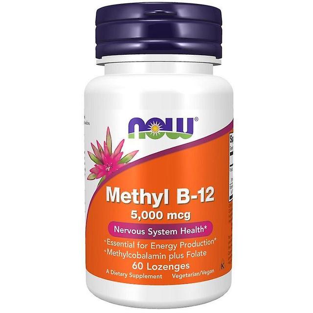 NOW Foods Methyl B-12 with Folic Acid 5000mcg Lozenges 60 on Productcaster.