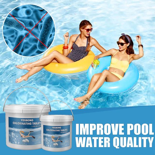 0.5 Pounds Yegbong Swimming Pool Effervescent Tablets To Improve Water Quality, Clarify And Remove Odor, Multifunctional Instant Cleaning Chloride Tab on Productcaster.