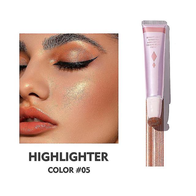 Scacv Silkeaktig flytende rødme Langvarig lysende kinn med svamphode Vanntett highlighter Blush stick 05 on Productcaster.