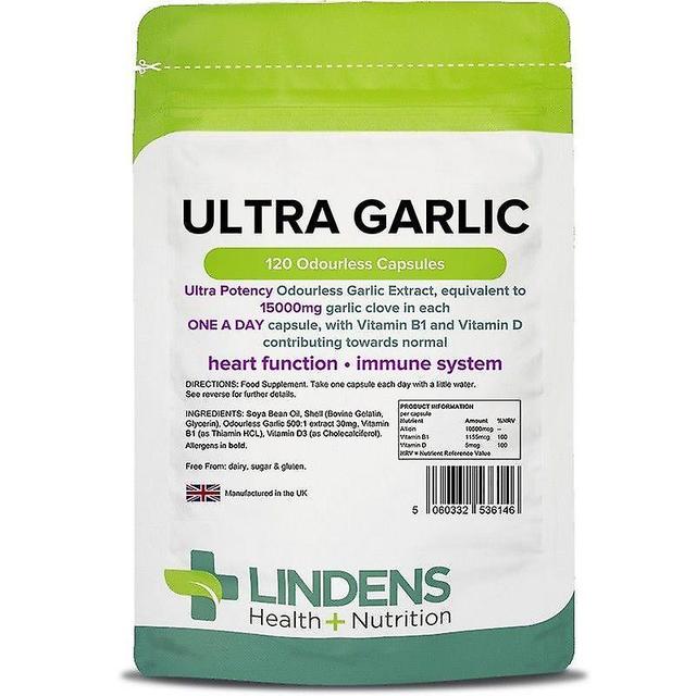 Lindens Ultra Garlic Capsules 120 (6146) on Productcaster.