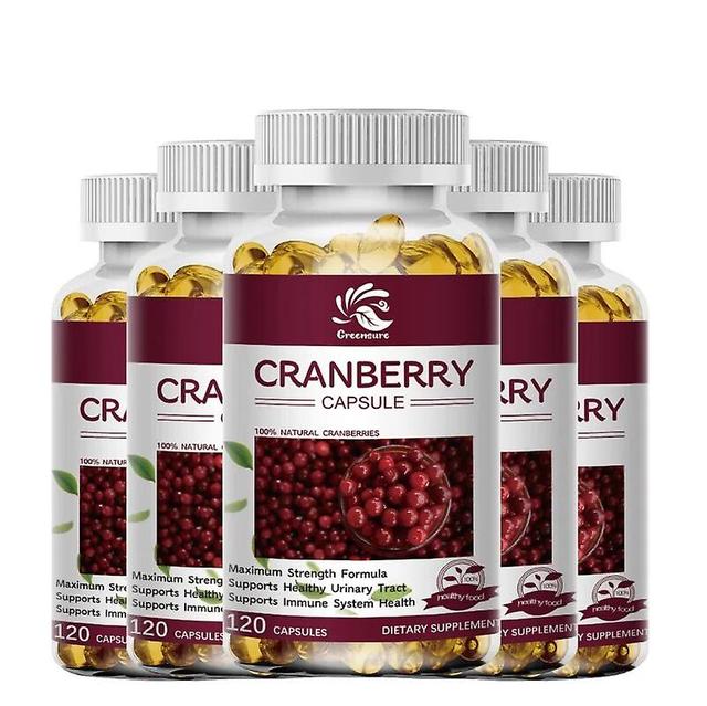 Visgaler Nature&Organic Cranberry-Extrakt Antioxidans unterstützt das Harnsystem / die Blasenfunktion Diurese Vitamin C Gesundkost 5 Flaschen 120 p... on Productcaster.