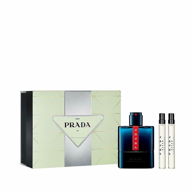 Men's Prada EDT Luna Rossa Ocean 3 Piece Perfume Set on Productcaster.