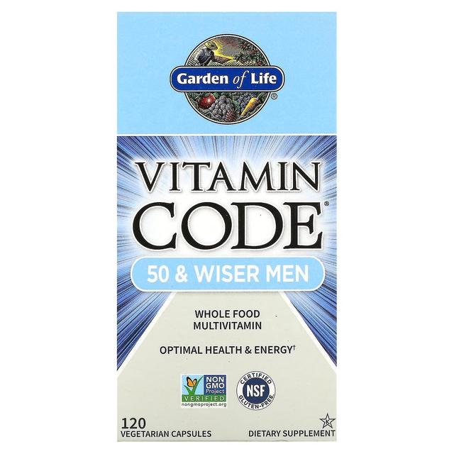 Garden of Life, Vitamin Code, 50 & Wiser Men, Whole Food Multivitamin, 120 Vegetarian Capsules on Productcaster.