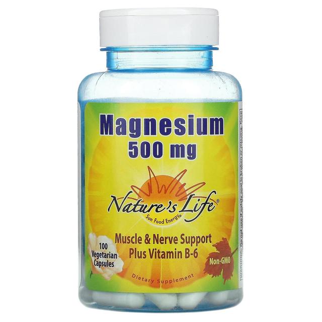 Nature's Life Vida da Natureza, Magnésio, 500 mg, 100 Cápsulas Vegetarianas on Productcaster.