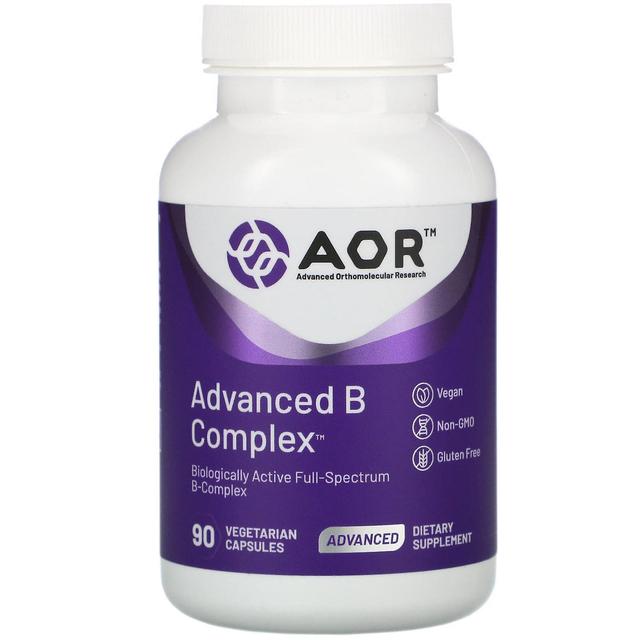 Advanced Orthomolecular Resear Advanced Orthomolecular Research AOR, Advanced B Complex, 90 Vegetarian Capsules on Productcaster.