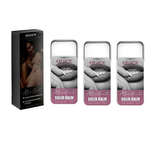 Eelhoe Solid Balm Smear Body Skin Lasting Fragrance Air Fresh Light Fragrance Portable Balm Ladies 3pcs on Productcaster.