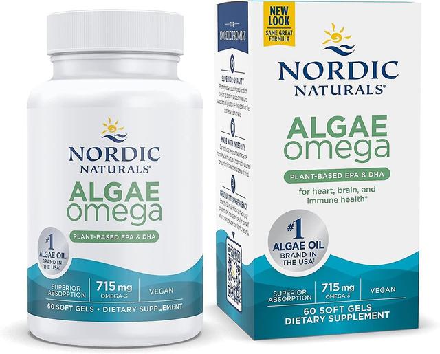 Nordic Naturals Algae Omega-3 715mg 60 Vegen Softgels on Productcaster.