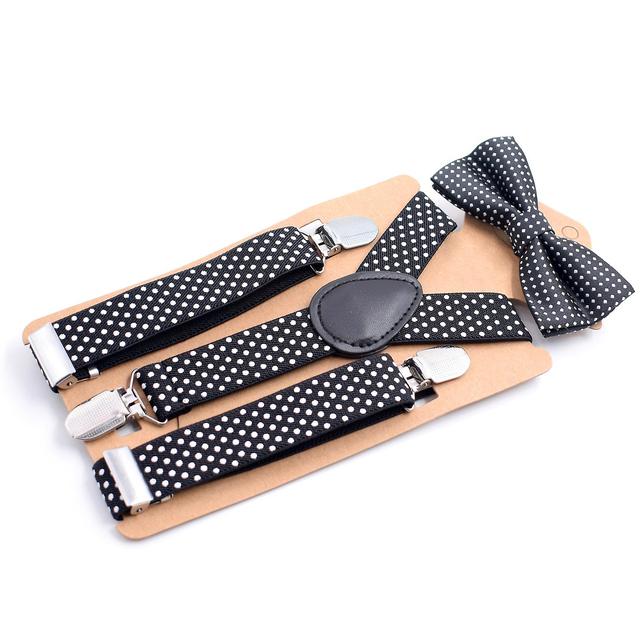 Dewenwils Dww-Ensemble de bretelles et nud papillon - Imprim pois lastique - Accessoires de vtements pour homme pour mariage, vnements formels on Productcaster.