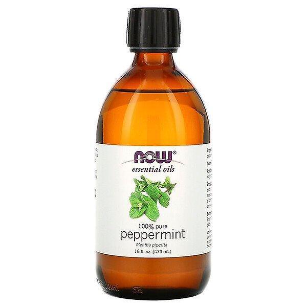 Now Foods, Etherische Oliën, 100% Pure Pepermunt, 16 fl oz (473 ml) on Productcaster.