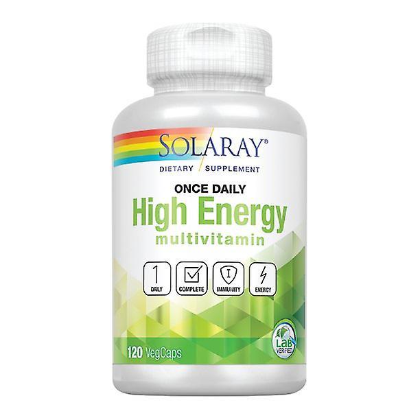 Solaray uma vez diariamente multivitamínico de alta energia | suporta imunidade & energia | ingredientes integrais da base de alimentos | 120 vegcaps on Productcaster.