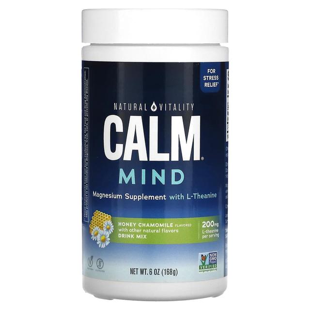 Natural Vitality, CALM Mind, Magnesium Supplement with L-Theanine Drink Mix, Honey Chamomile, 6 oz ( on Productcaster.