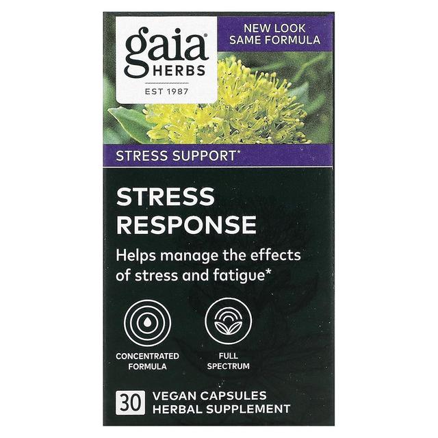 Gaia Herbs, Stress Response, 30 Vegan Capsules on Productcaster.