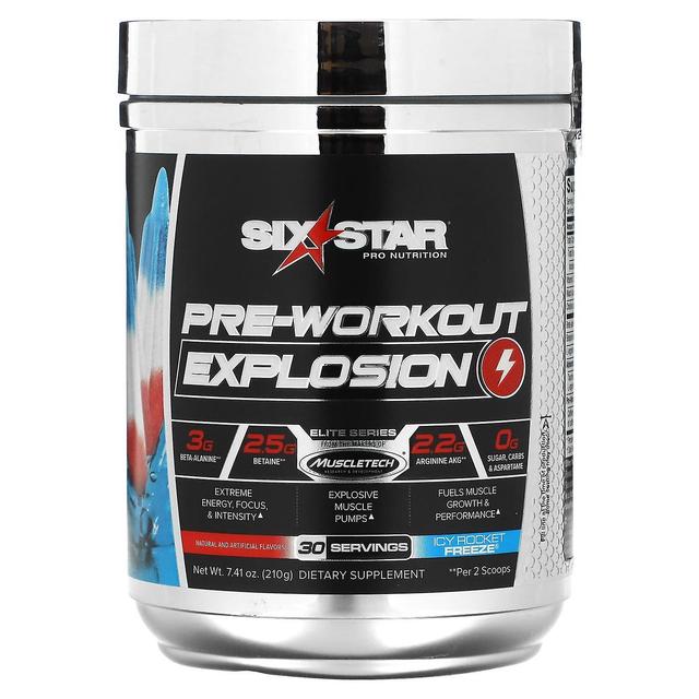 Six Star, Elite Series, Explosão Pré-Treino, Congelamento de Foguete Gelado, 7,41 oz (210 g) on Productcaster.