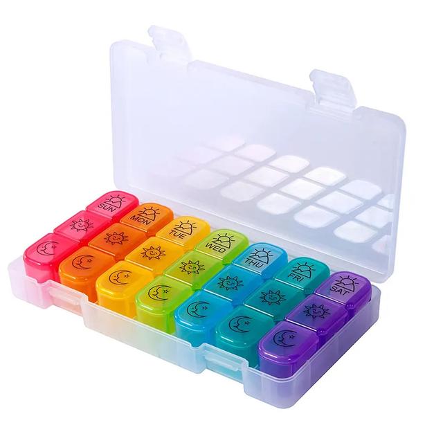 21 Compartments Reusable 7 Day 3 Times Large Capacity For Vitamins Home Pill Box on Productcaster.